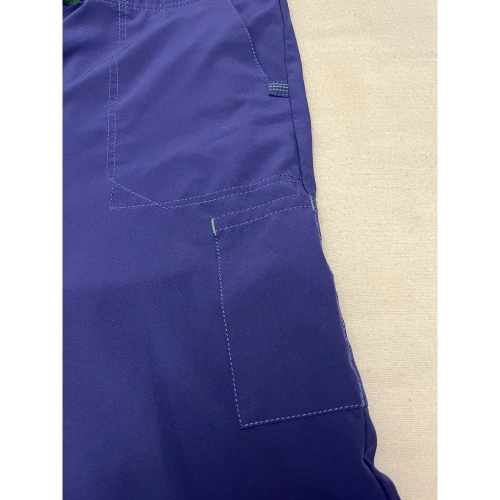 Large Carhartt Men's Force Modern Fit Straight Leg Cargo Pants Scrubs Grape Tall